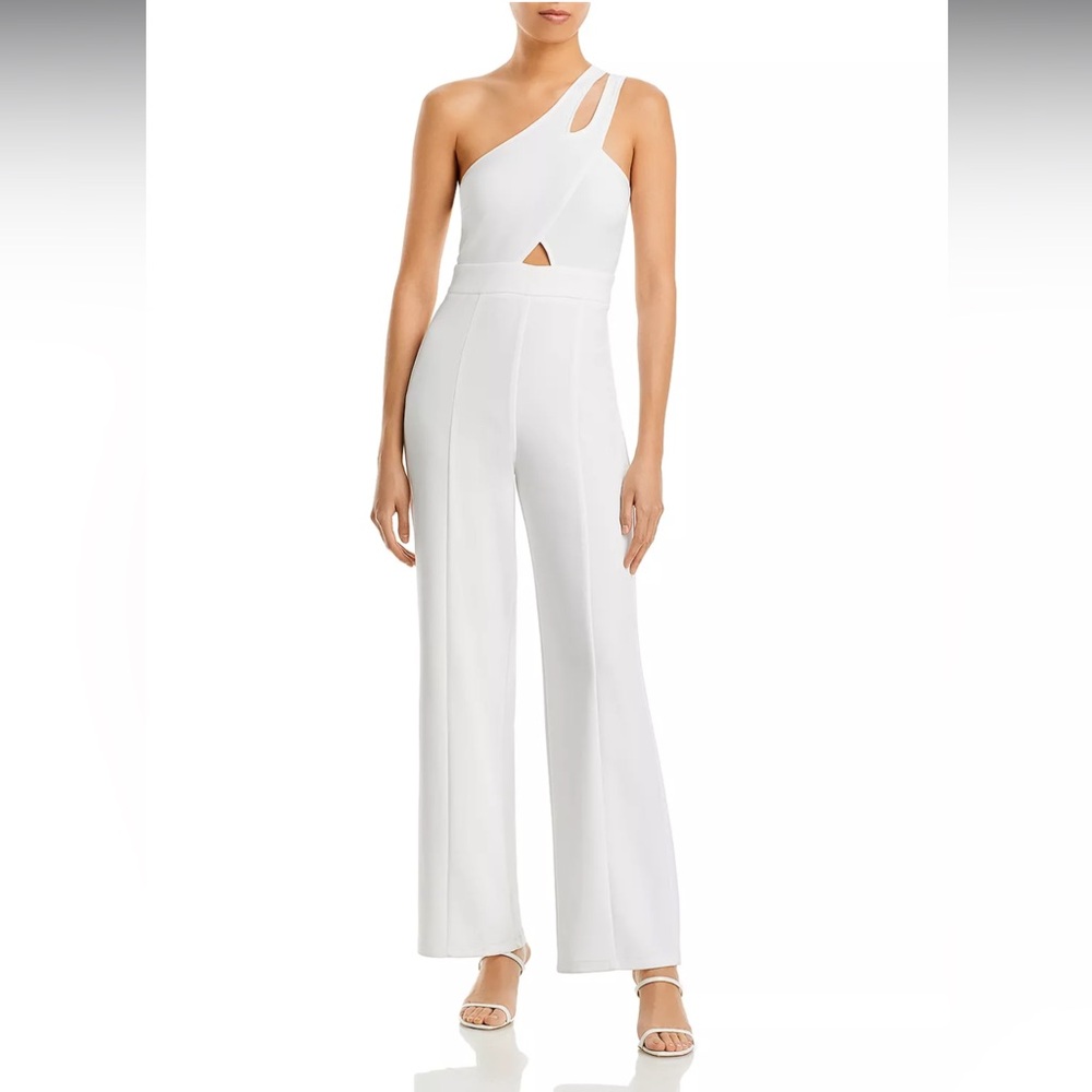 NWT AQUA One Shoulder Cutout Jumpsuit Small